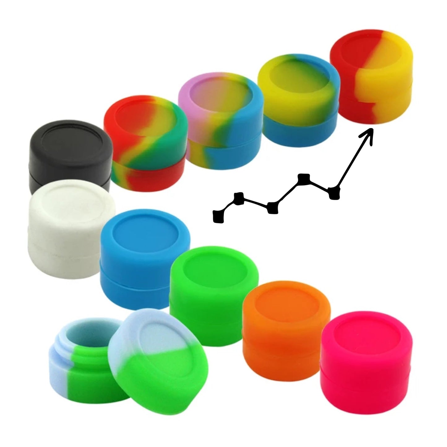 Non-Stick Silicone Wax Storage Containers (2ml) by Mission Dispensary | Mission Dispensary