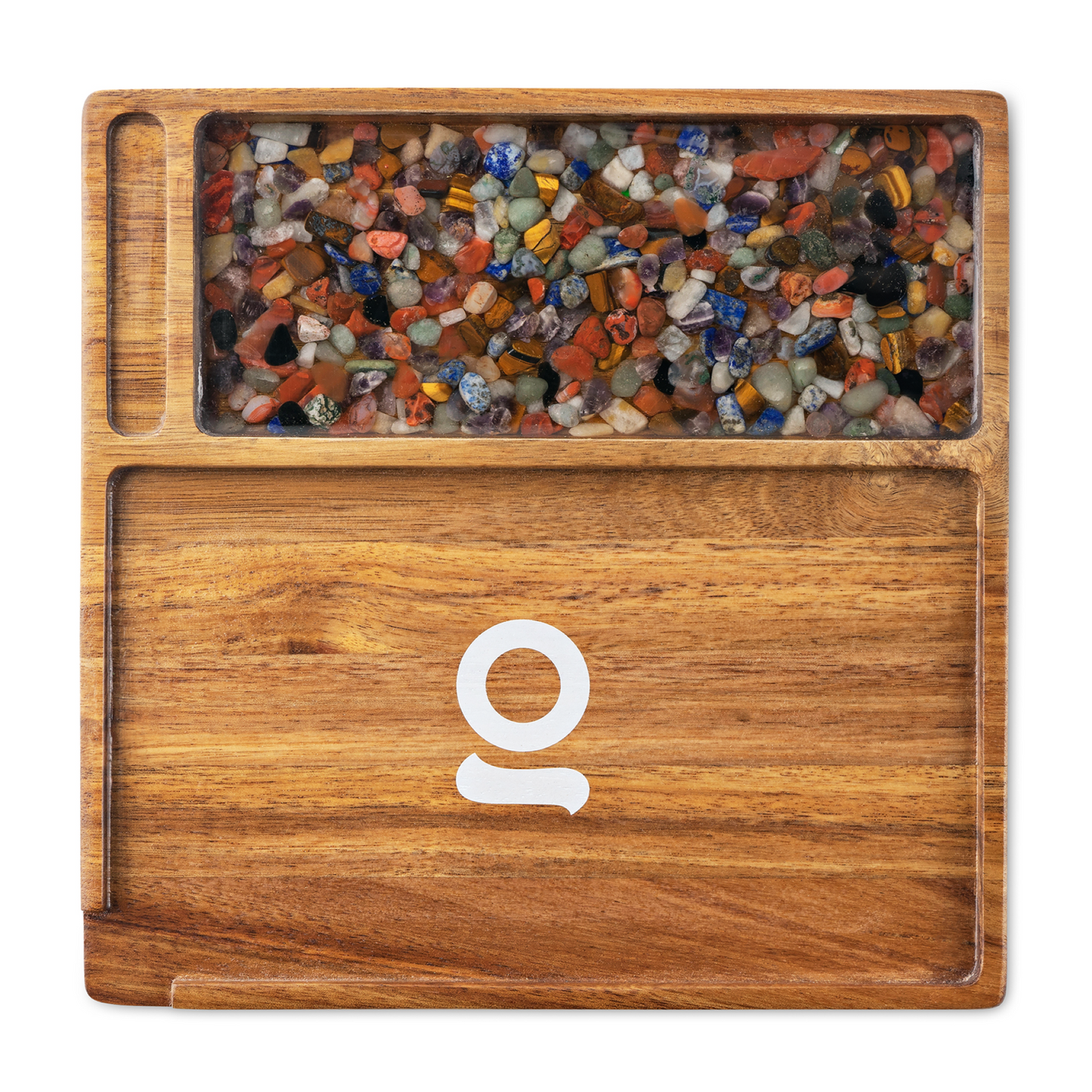Ongrok Acacia Wood Rolling Tray (9.5 x 9.5) by Ongrok | Mission Dispensary