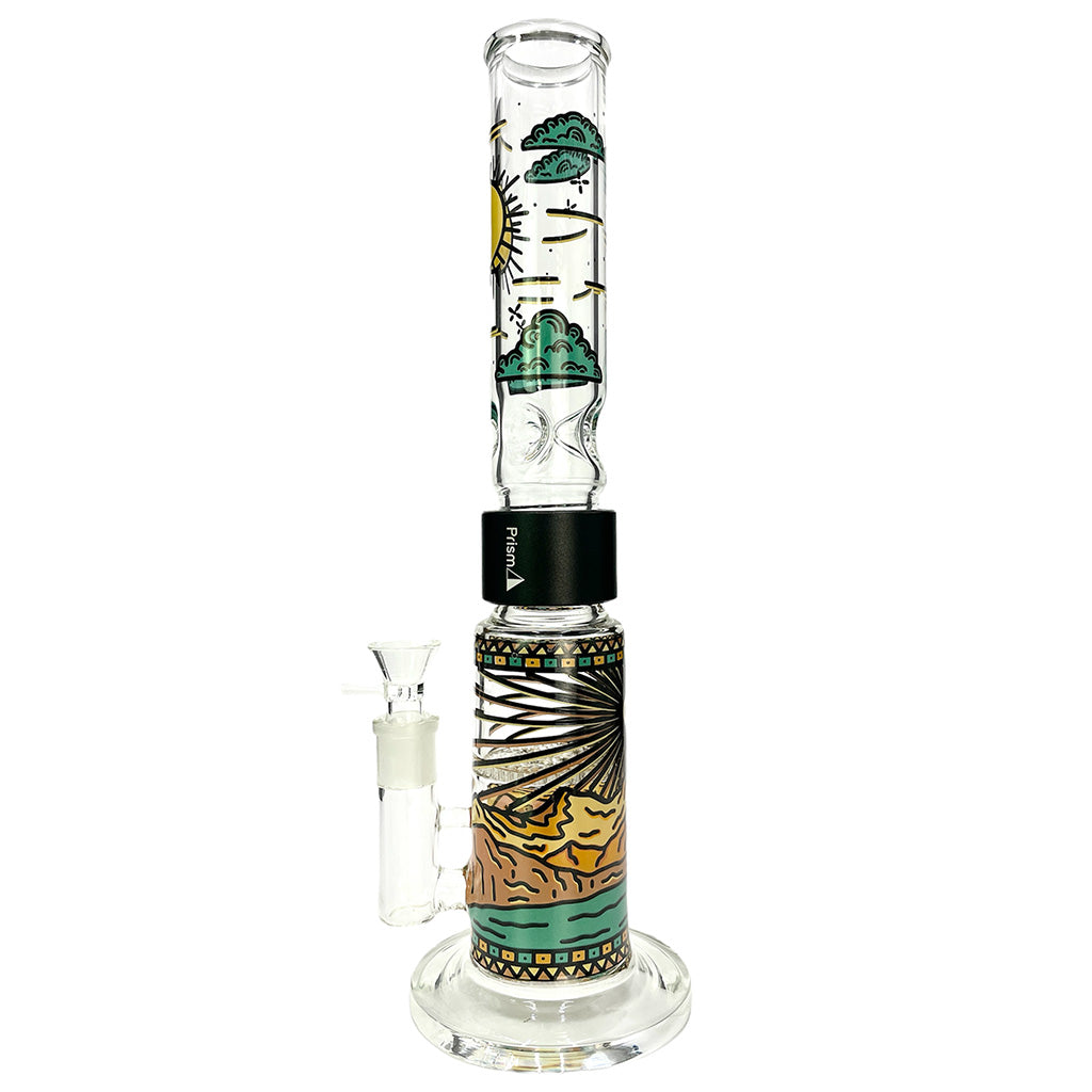 Prism Pipes 15” Desert Dream’n Honeycomb Perc Straight Tube Bong by Prism Pipes | Mission Dispensary