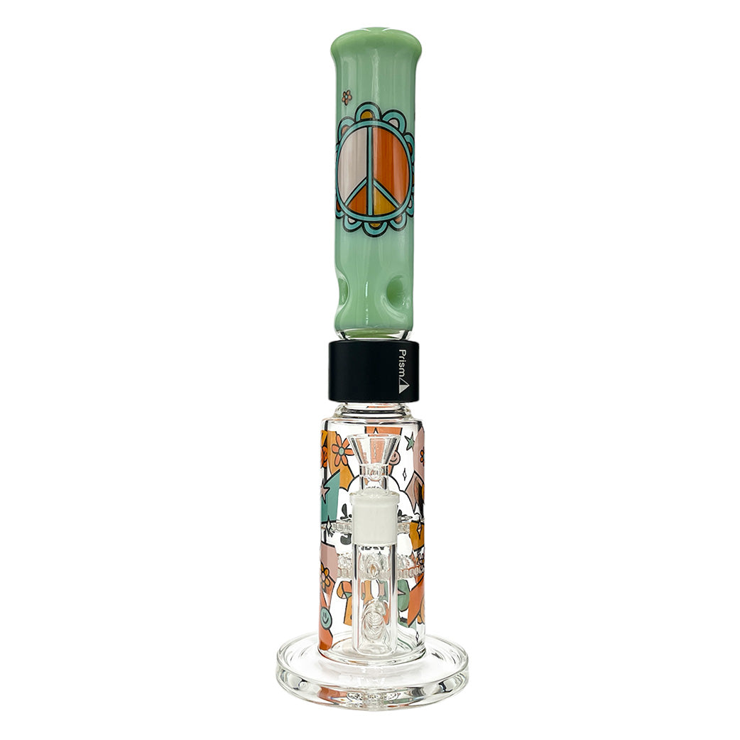 Prism Pipes 15” Flower Power Honeycomb Perc Straight Tube Bong by Prism Pipes | Mission Dispensary