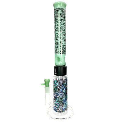 Prism Pipes 19” Pretty Done Honeycomb Perc Straight Tube Bong by Prism Pipes | Mission Dispensary