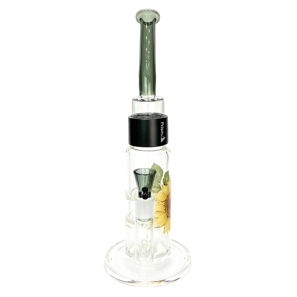 Prism Pipes 12.5” Sunflower Honeycomb Perc Bong by Prism Pipes | Mission Dispensary