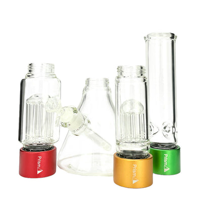 Prism Pipes 25.5” Rasta Double Tree Perc Beaker Bong by Prism Pipes | Mission Dispensary