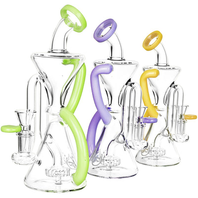 Pulsar 8” Hourglass Recycler Bong by Pulsar | Mission Dispensary