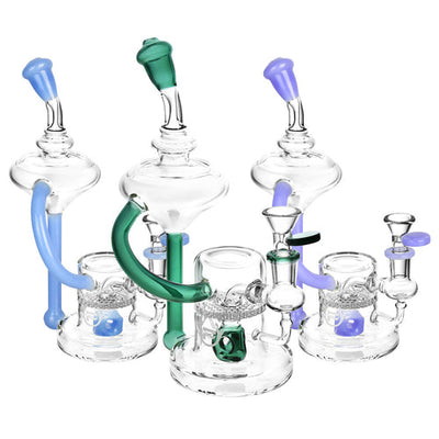 Pulsar 9” Lab Tubes Recycler Bong by Pulsar | Mission Dispensary