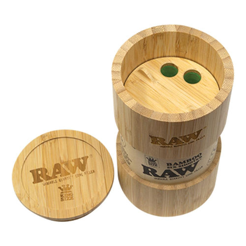 Raw® Bamboo Six Shooter Cone Filler by RAW Rolling Papers | Mission Dispensary