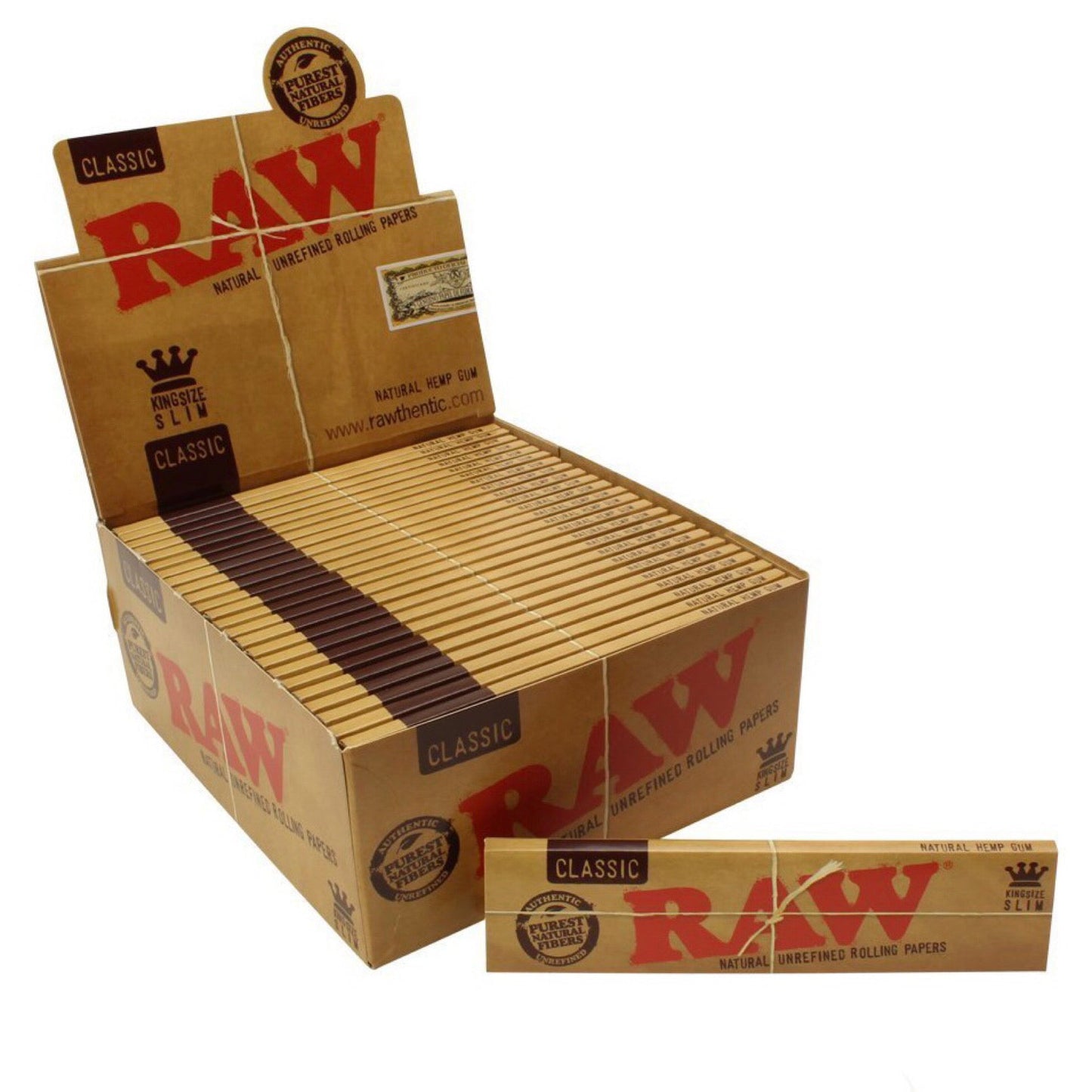 Raw® Classic King Size Slim Rolling Papers by RAW Rolling Papers | Mission Dispensary