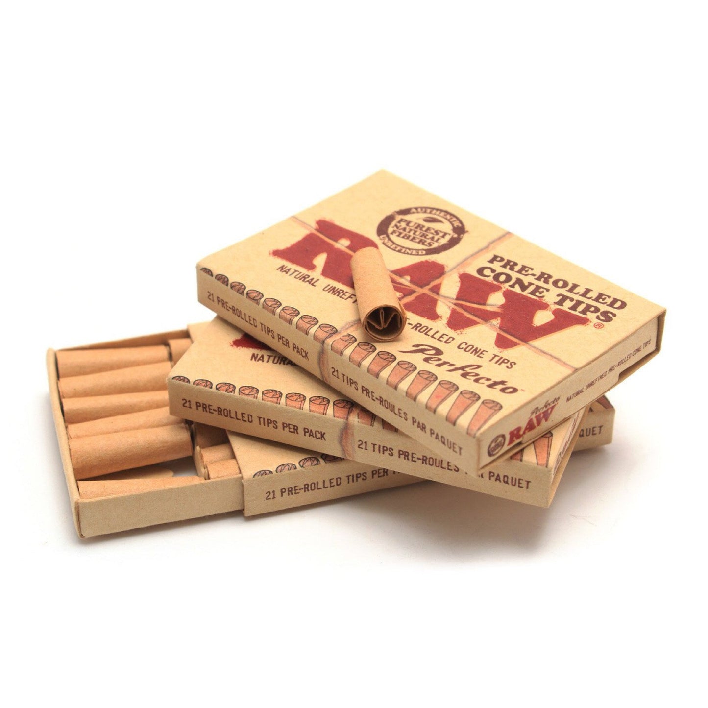 Raw® Perfecto Pre-Rolled Cone Tips (21 Pack) by RAW Rolling Papers | Mission Dispensary