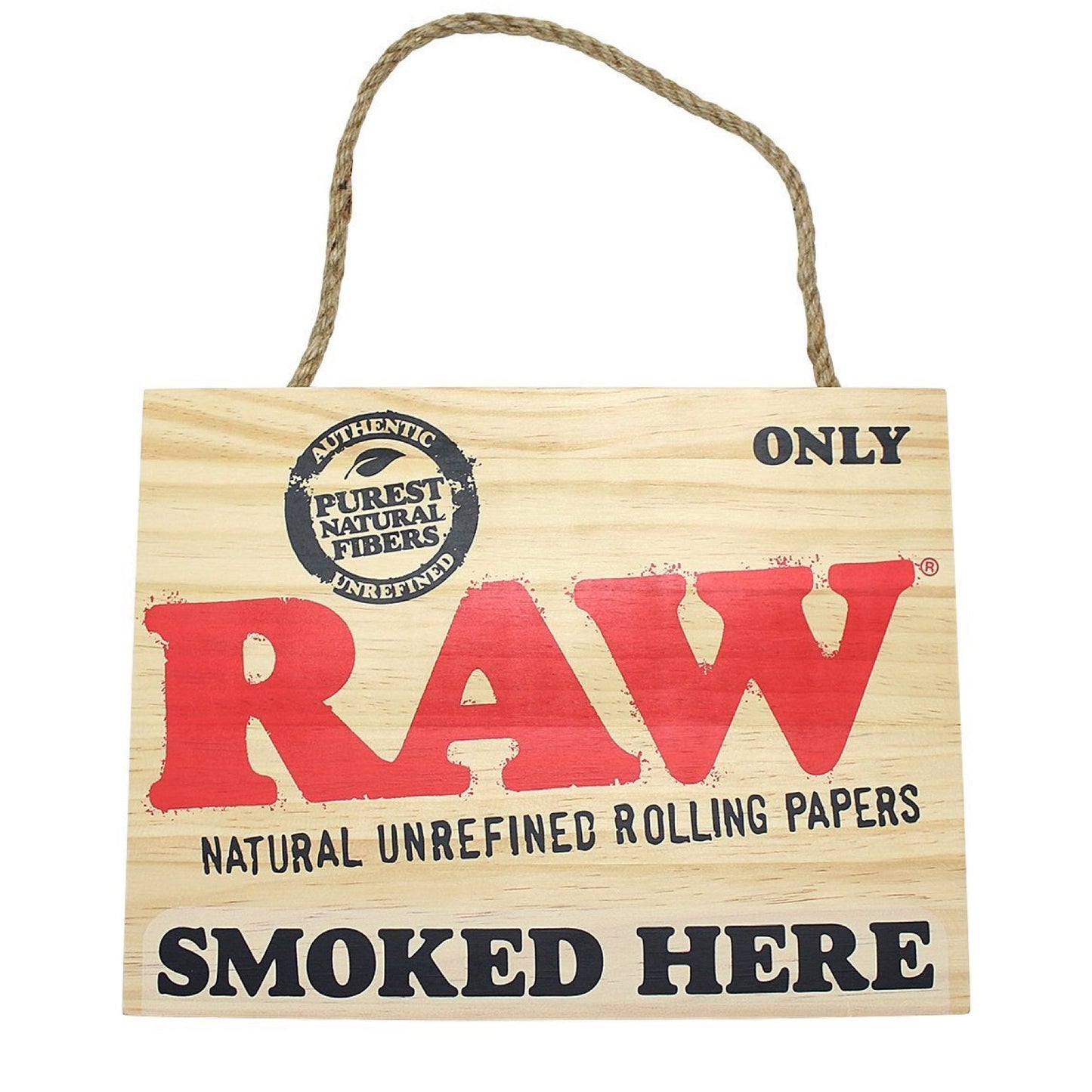 Raw® Rolling Papers “Smoked Here” Wooden Sign by RAW Rolling Papers | Mission Dispensary