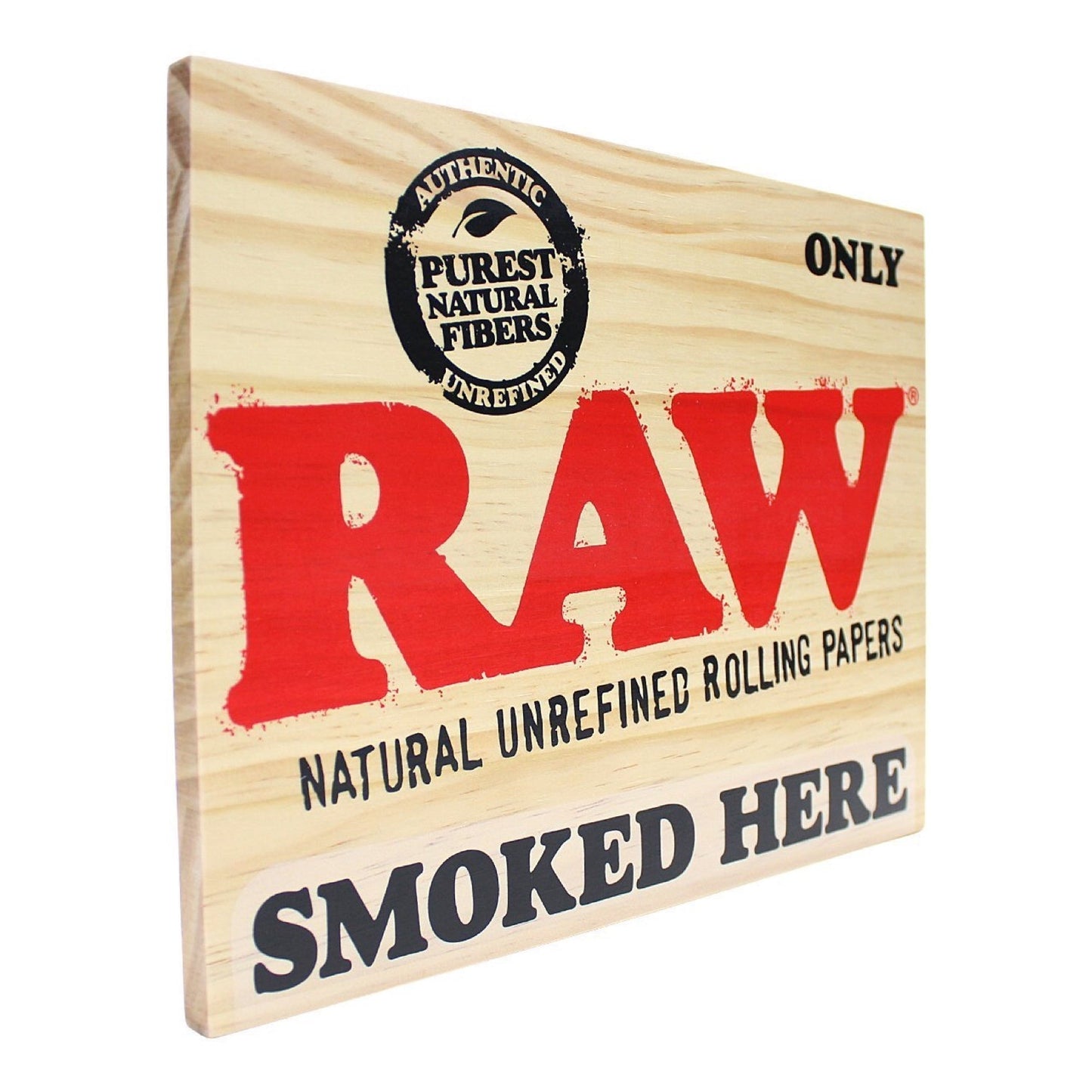 Raw® Rolling Papers “Smoked Here” Wooden Sign by RAW Rolling Papers | Mission Dispensary