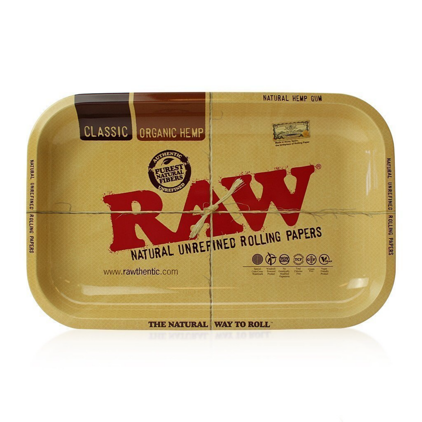 Raw® Small Metal Rolling Tray (11 x 7) by RAW Rolling Papers | Mission Dispensary