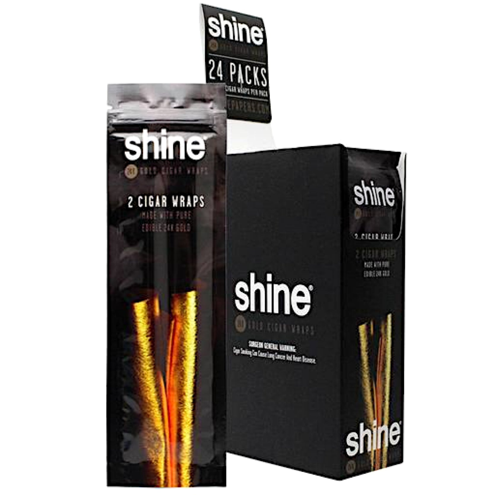 Shine® 24k Gold Wraps - 2 Per Pack by Shine Rolling Papers | Mission Dispensary