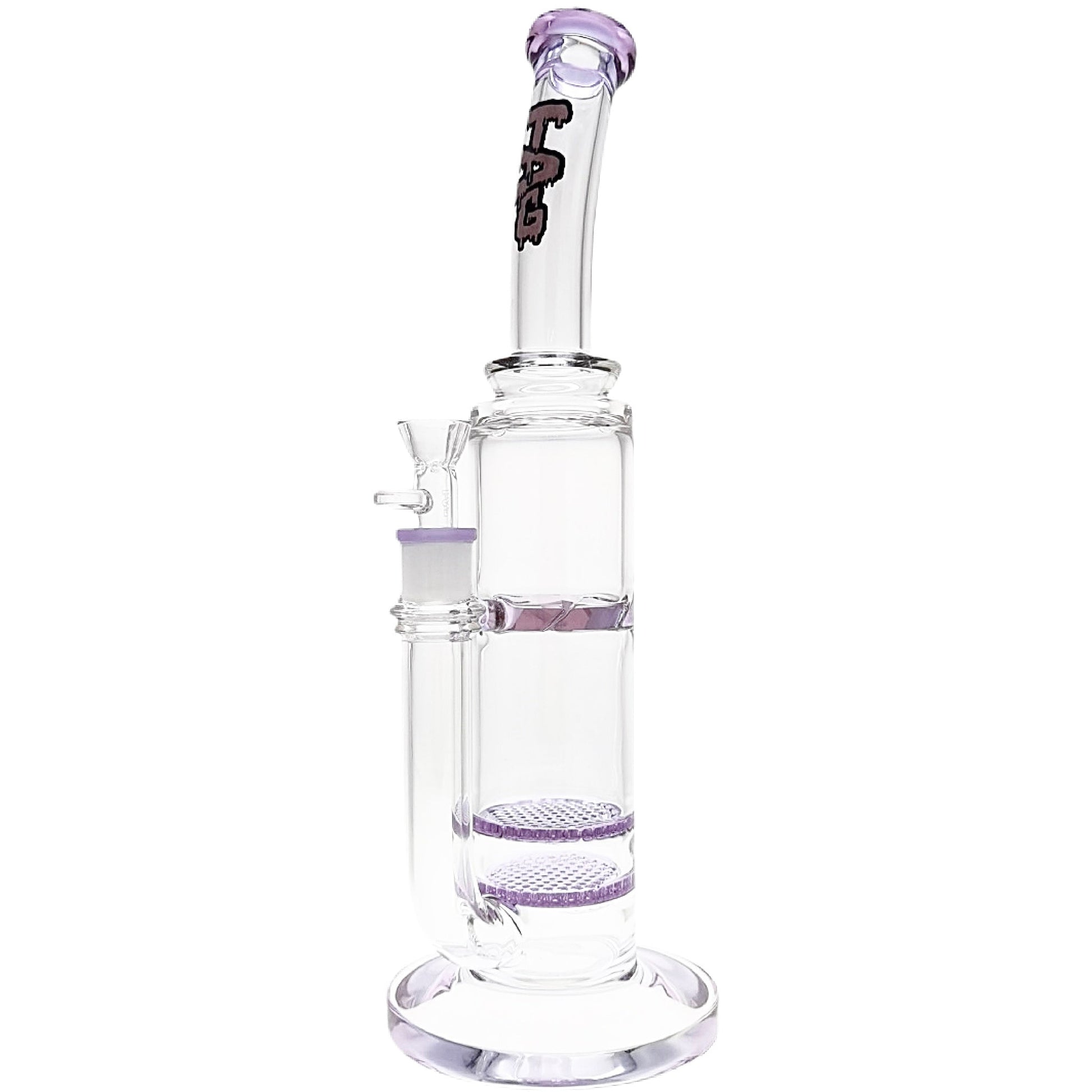 TAG 16” Double Honeycomb Perc Bong by Thick Ass Glass | Mission Dispensary