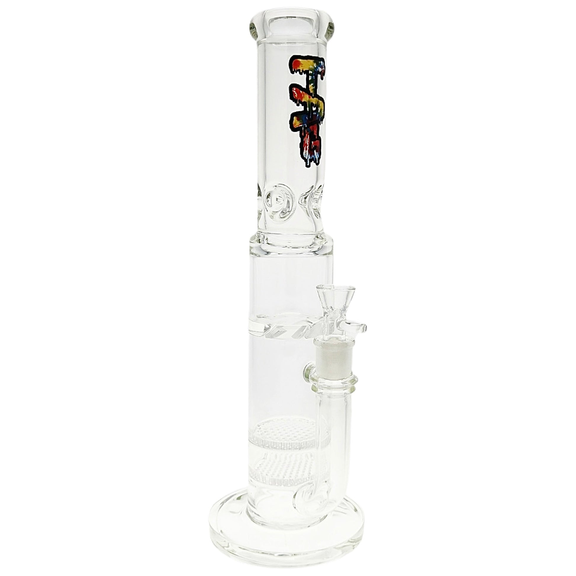 TAG 16” Double Honeycomb Perc Straight Tube Bong by Thick Ass Glass | Mission Dispensary