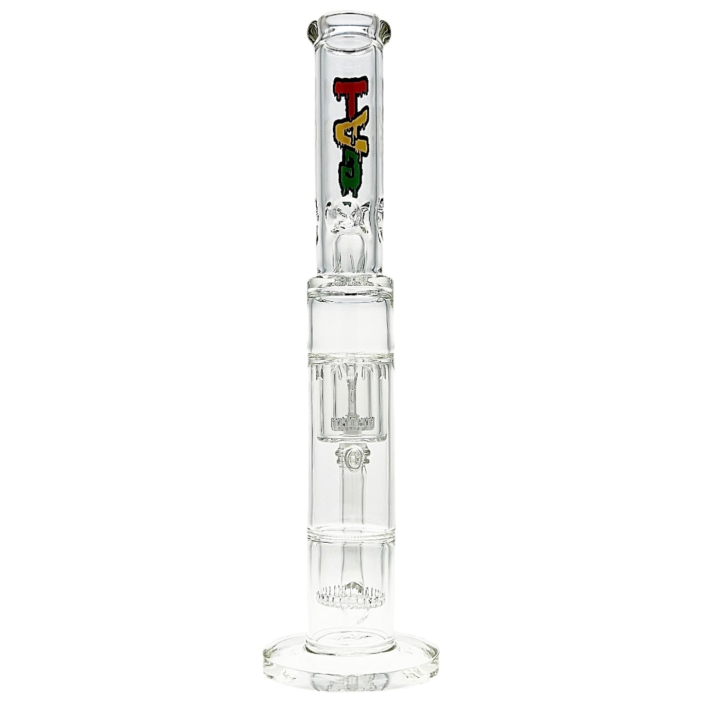 TAG 19” Double Interior Showerhead Perc Bong by Thick Ass Glass | Mission Dispensary