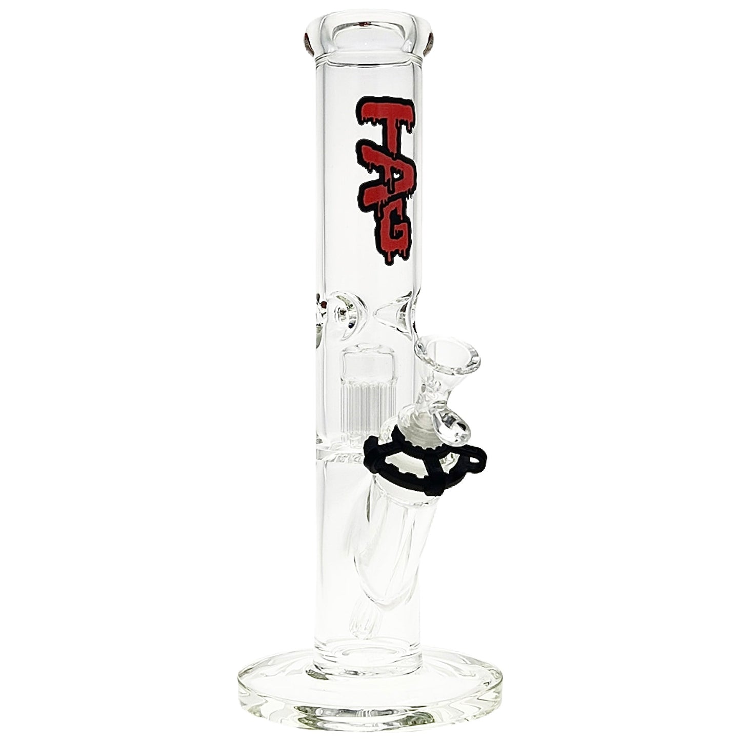 TAG 13” Tree Perc Straight Tube Bong by Thick Ass Glass | Mission Dispensary