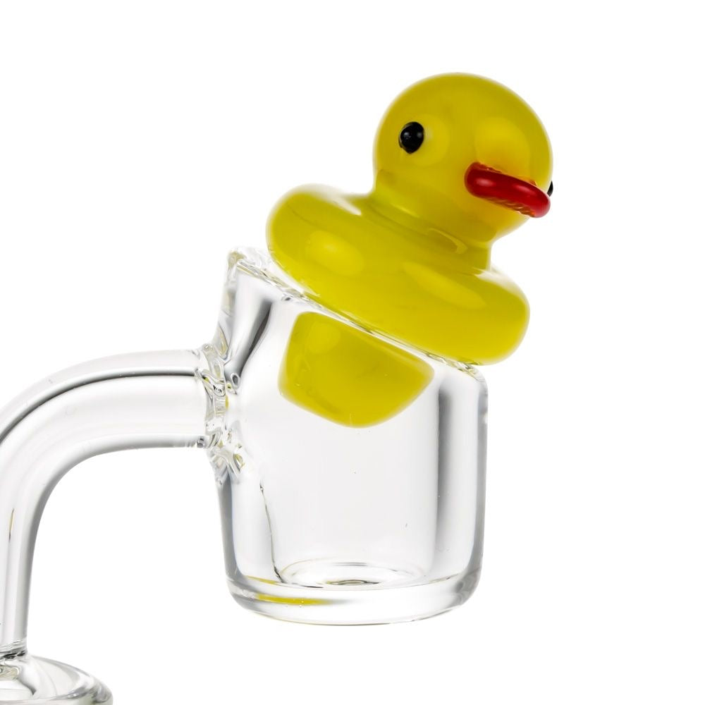 Yellow Duck Themed Glass Carb Cap 🐥 by Mission Dispensary | Mission Dispensary