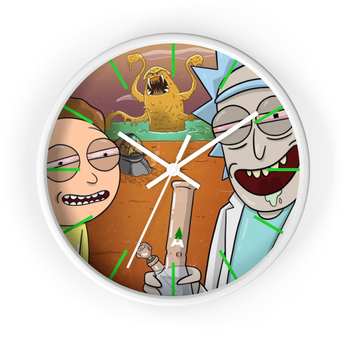 Rick & Morty “Space Beach” Wall Clock by Mission Dispensary | Mission Dispensary