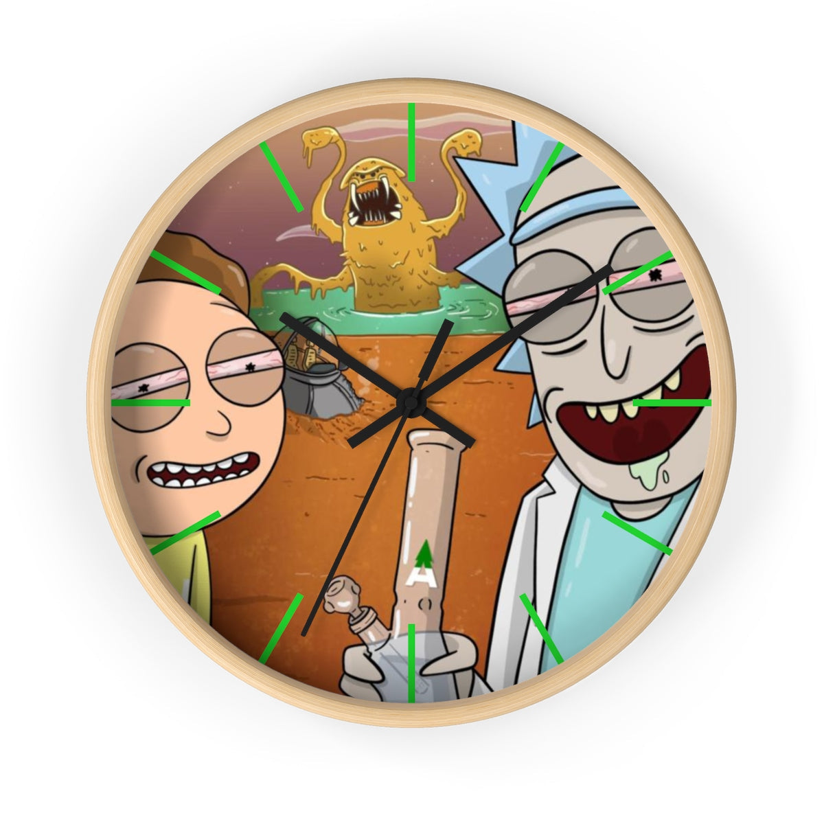 Rick & Morty “Space Beach” Wall Clock by Mission Dispensary | Mission Dispensary