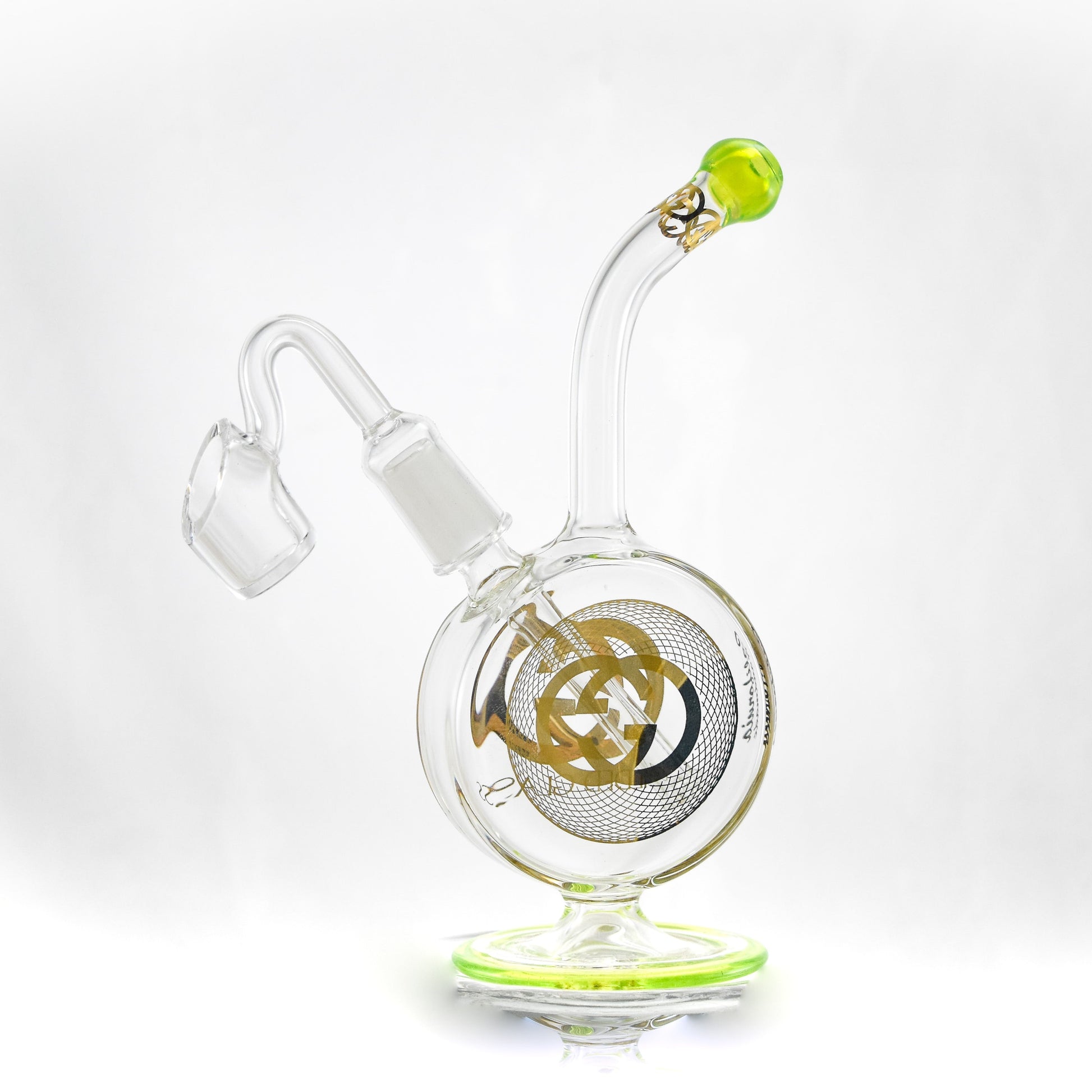 Gilded Glass 24k Bubbler Disc Dab Rig by Gilded Glass | Mission Dispensary