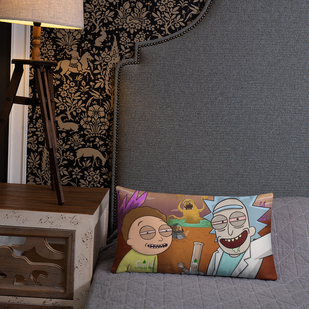 Rick & Morty “Space Beach” Throw Pillow by Mission Dispensary | Mission Dispensary